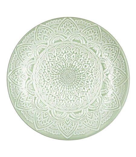 Lot de 6 Assiettes Plates Sahara 27cm Vert
