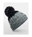 Bonnet Apres Adulte Gris Clair Noir Beechfield-2