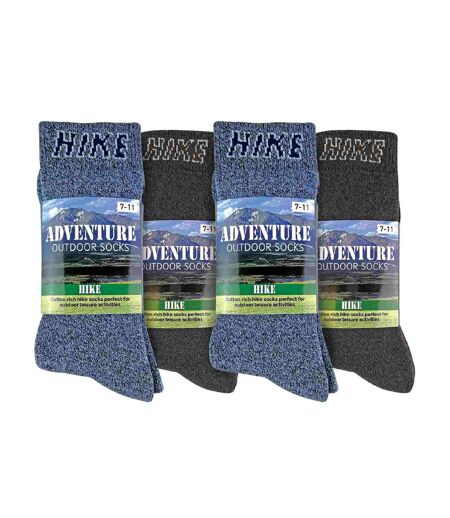 12 Pairs Mens Cushioned Crew Hiking Walking Boot Socks