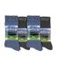 12 Pairs Mens Cushioned Crew Hiking Walking Boot Socks-2