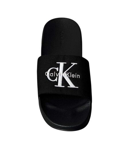 Mens Essential Flat Sliders Triple Black Calvin Klein