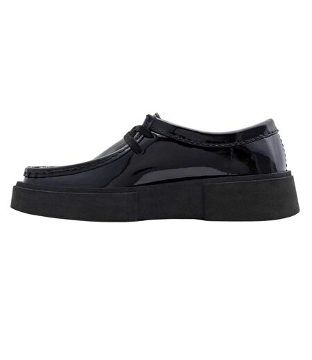 Womens/ladies Torview Suede Shoes Black Patent Clarks