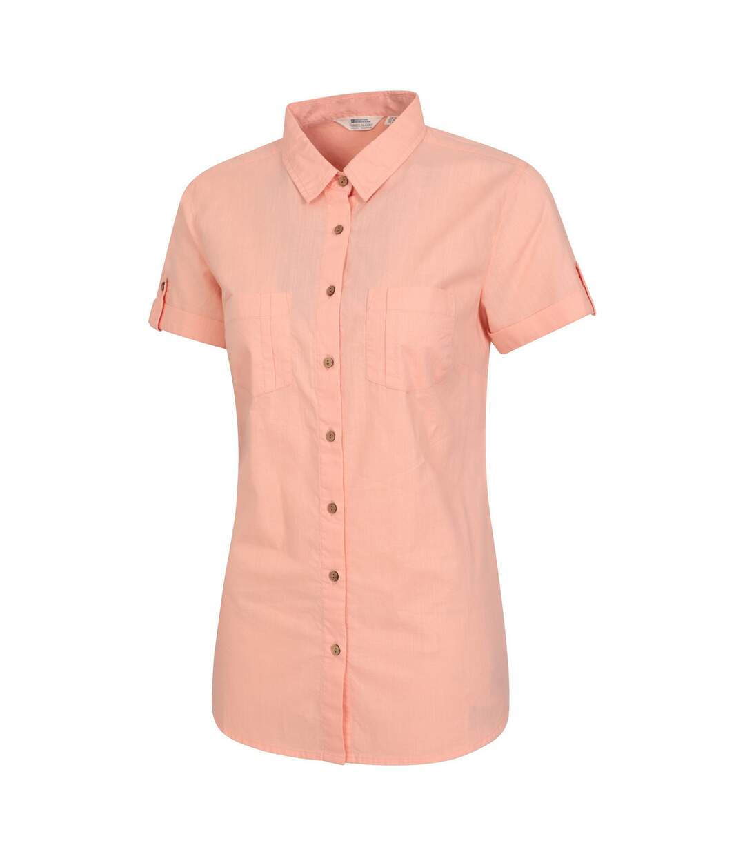 Womens/ladies Coconut Short-sleeved Shirt Coral Mountain Warehouse-3