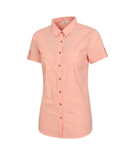 Womens/ladies Coconut Short-sleeved Shirt Coral Mountain Warehouse