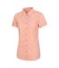 Womens/ladies Coconut Short-sleeved Shirt Coral Mountain Warehouse-3