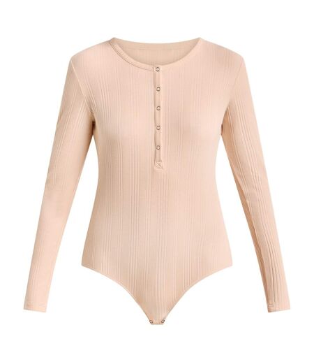 Body manches longues côtelé Dim x Inès de la Fressange