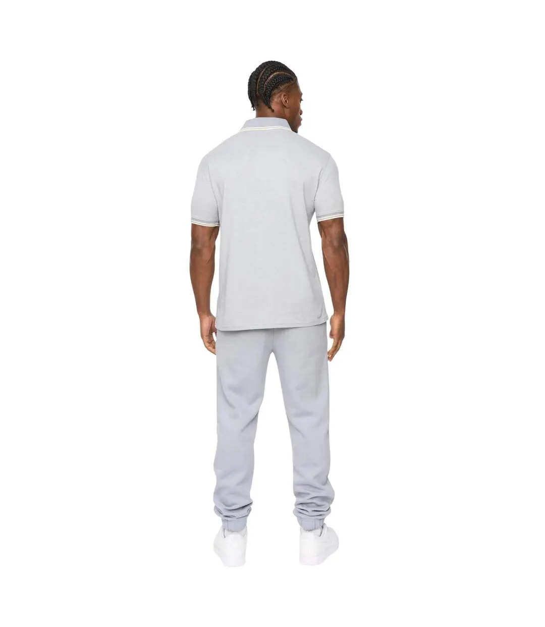 Polo Preece Homme Bleu Clair Crosshatch-3
