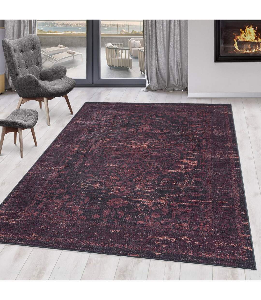 Tapis orient tissé motifs orientaux EKUK-2