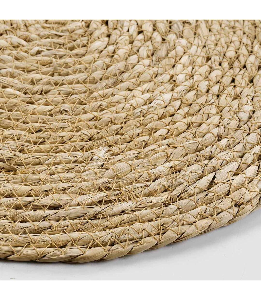 Set de Table Rond Paille de Jonc 38cm Naturel-2