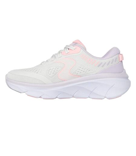 Womens/ladies D´lux Walker 2.0 Active Pace Trainers Off White Pink Skechers