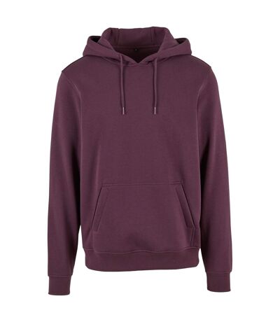 Mens heavy pullover hoodie plum purple Build Your Brand