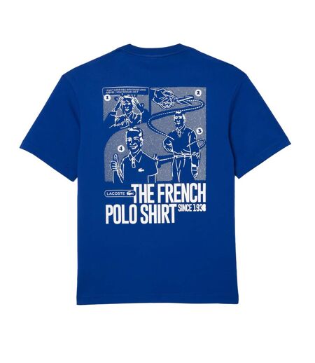 T-shirt Style Imprimé Au Dos Homme Bleu Lacoste