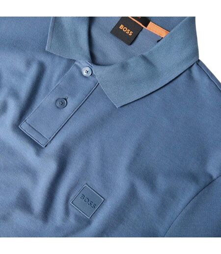 Polo Motif/style Logo Rectangulaire Passenger Homme Bleu Boss