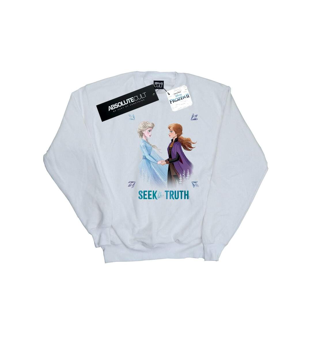 Disney Sweatshirt Womens/Ladies Frozen 2 Elsa And Anna Seek The Truth (Blanc) - UTBI18709-1