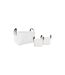 Lot de 3 Paniers de Rangement Velours Côtelé 36cm Blanc-1