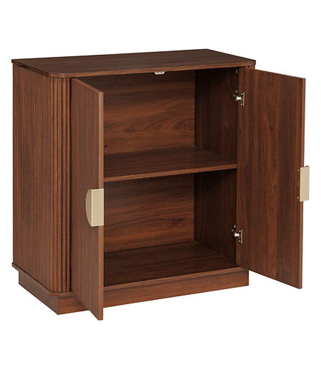 Buffet 2 portes effet noyer WANY - Marron-3