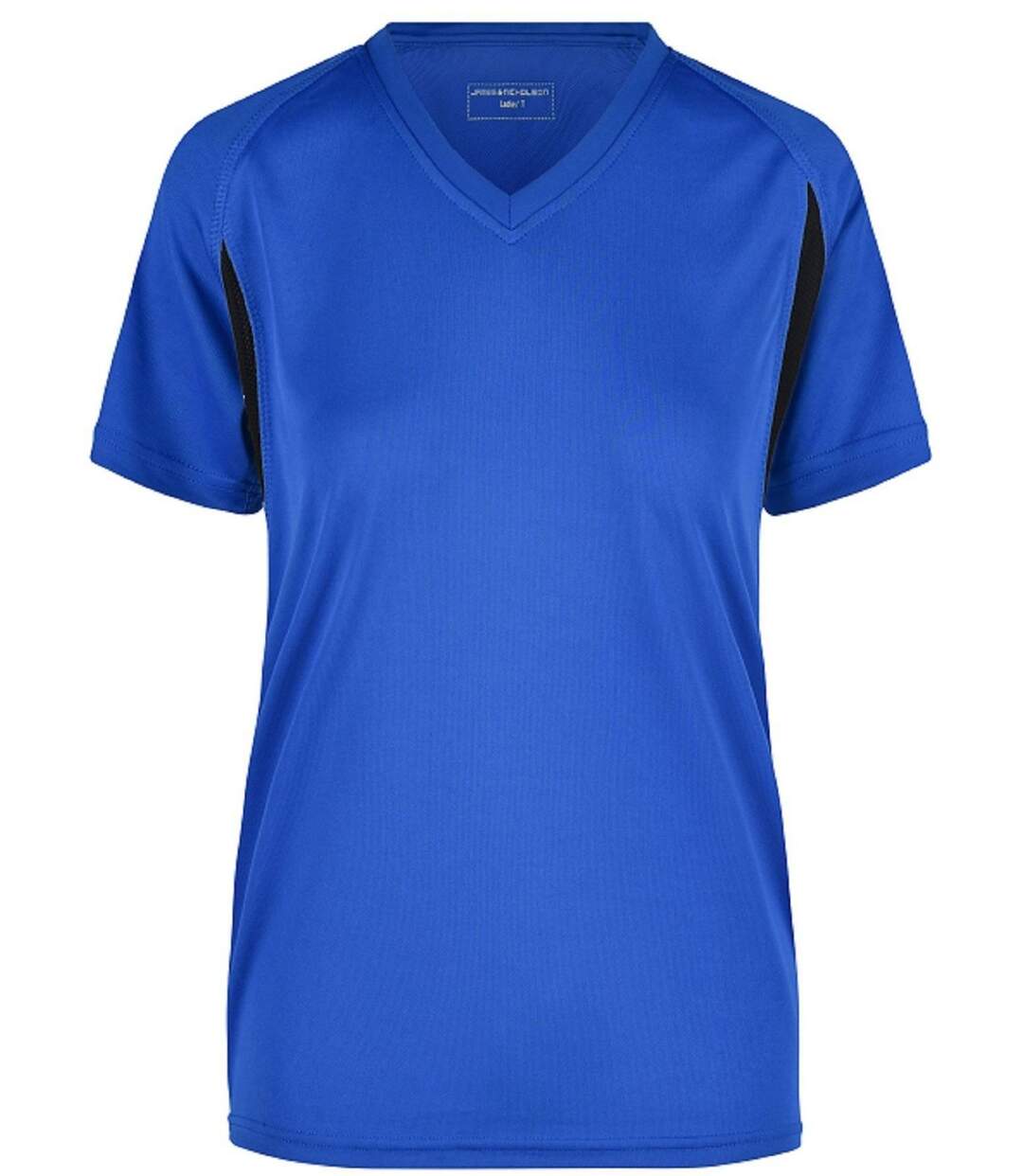 t-shirt running respirant JN316 - bleu roi et noir - FEMME