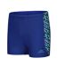 Mens Geometric Pattern Swimming Trunks Blue Slazenger-1