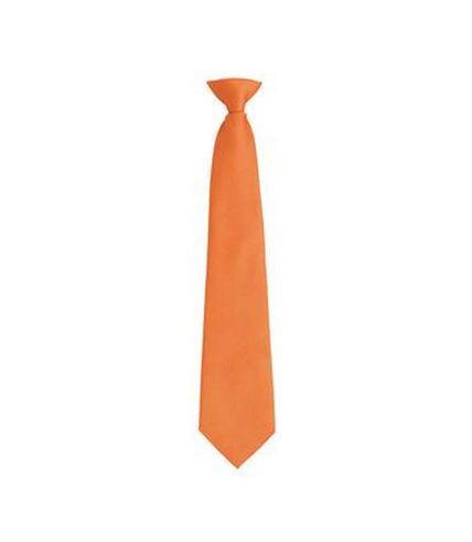 Premier Mens Fashion Colors Work Clip On Tie (Orange) (One Size)