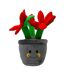 Henrietta poinsettia plush dog toy one size grey/red/green Ancol-1