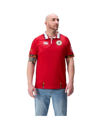 Mens 2025 British & Irish Lions Performance Polo Shirt Red Canterbury