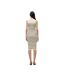 Robe Moulante Sans Manches Motif/style À Rayures Femme Beige Pâle Vero Moda-3