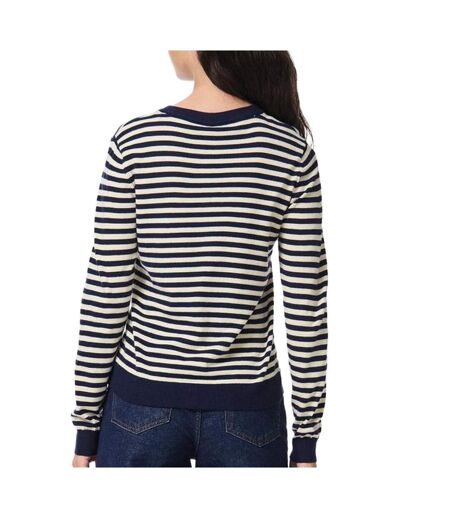 Gilet bleu/blanc femme pieces nora