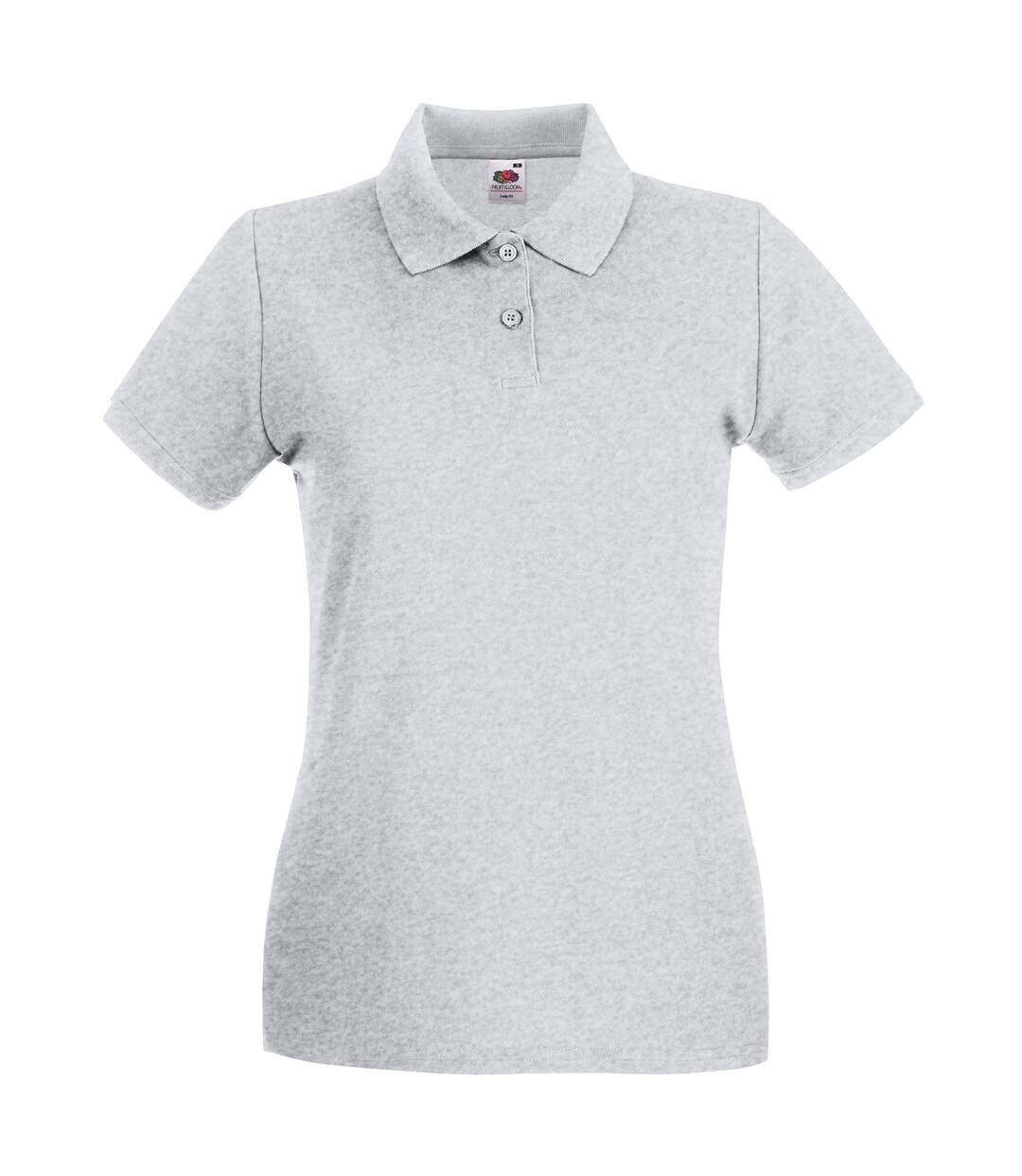 Polo premium femme bordeaux Fruit of the Loom