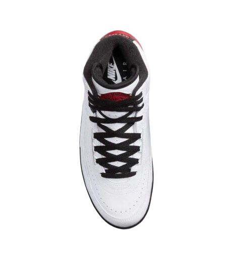 Mens Air Jordan 2 Retro Leather Trainers White Red Nike