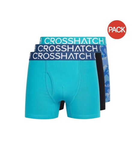 Pack of 3  Mens payso boxer shorts  teal Crosshatch