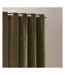 Chenille velvet eyelet curtains 229cm x 229cm olive Yard-3