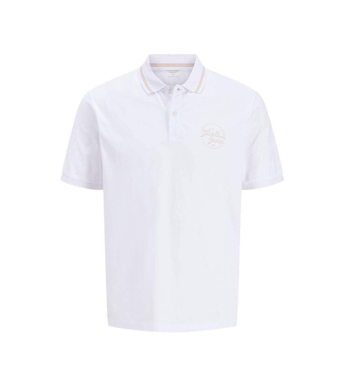Polo blanc homme jack & jones jordean-1