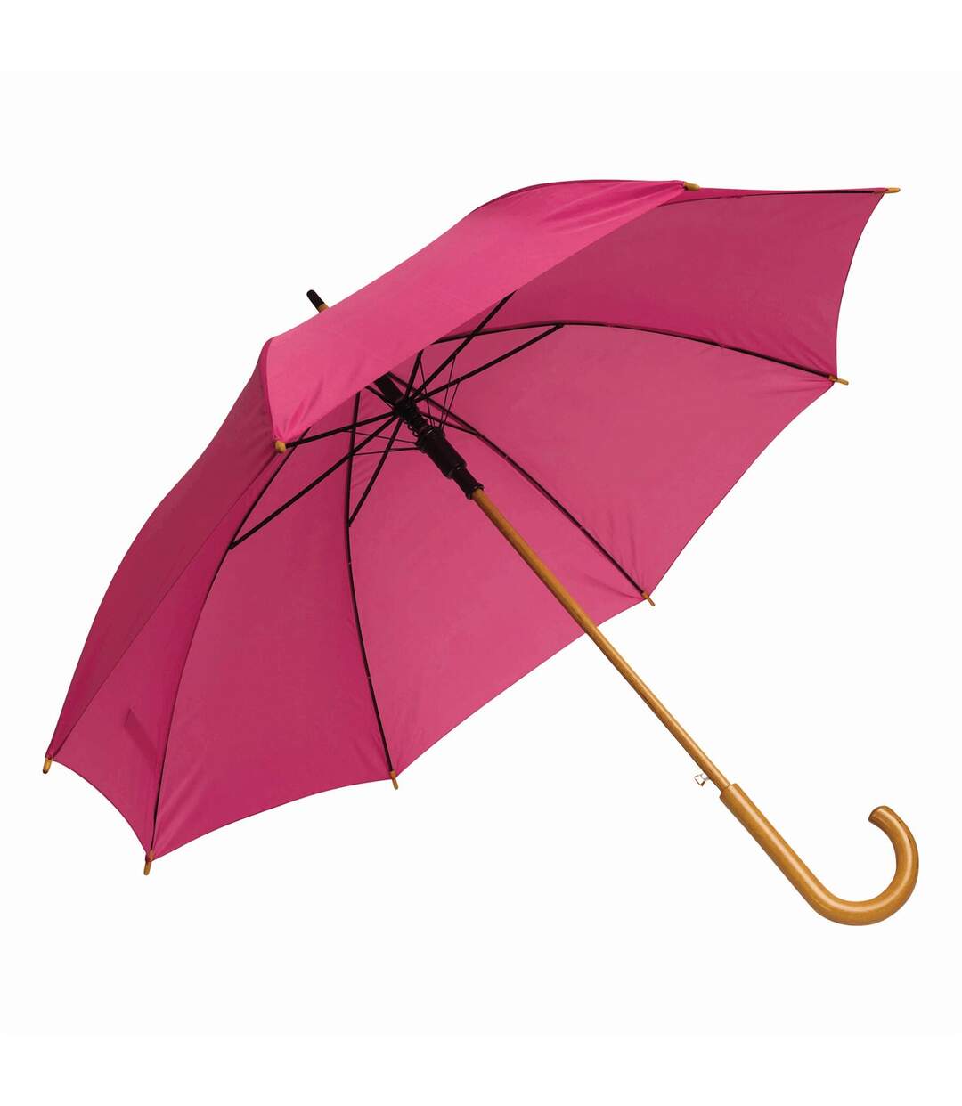 Parapluie Droit Motif/style Poignée En Bois Tango 89 Cm X 103 Cm Rose Foncé L-Merch-1