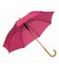 Parapluie Droit Motif/style Poignée En Bois Tango 89 Cm X 103 Cm Rose Foncé L-Merch-1
