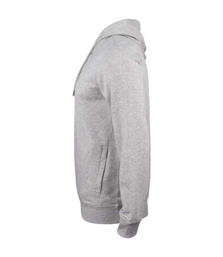 Sweat À Capuche Premium Homme Gris Chiné Clique