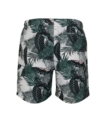 Short De Bain Motif/style Feuille De Palmier Homme Vert Noir Blanc Urban Classics