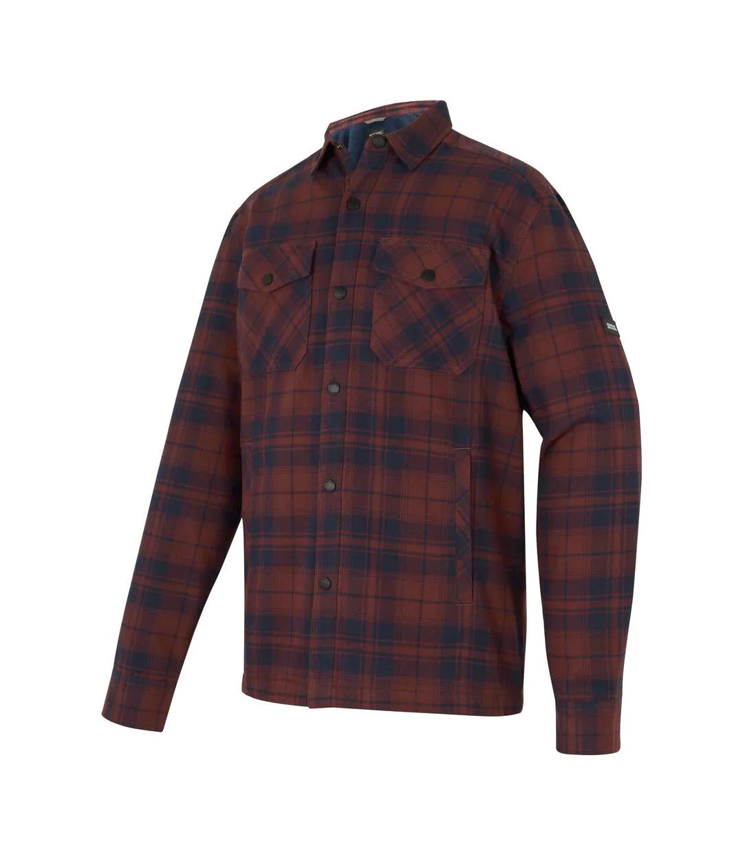 Chemise Motif/style À Carreaux Spennith Shacket Homme Bleu Marine Pourpre Regatta-3