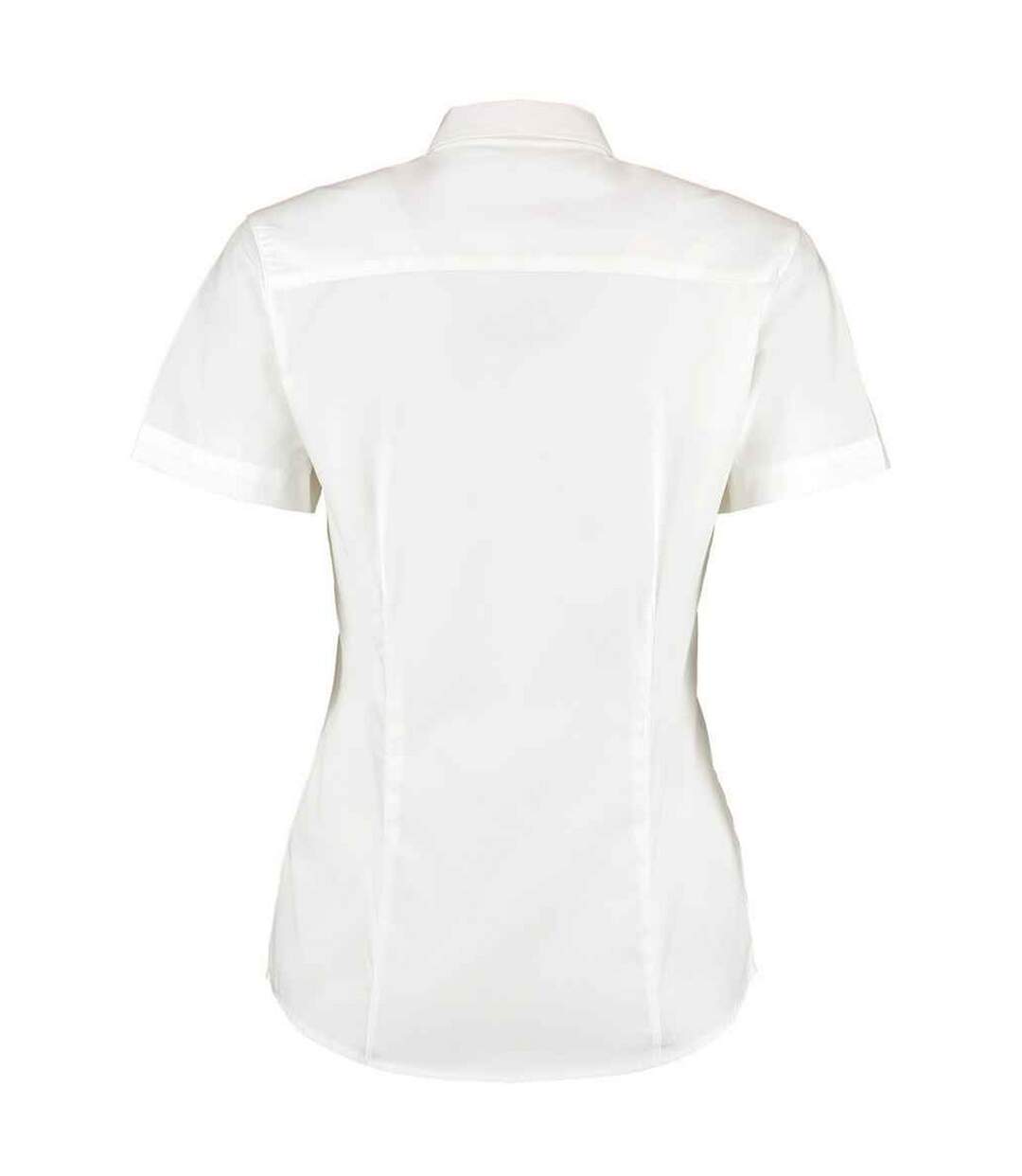 Womens/ladies Premium Oxford Tailored Short-sleeved Shirt White Kustom Kit-2