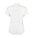 Womens/ladies Premium Oxford Tailored Short-sleeved Shirt White Kustom Kit-2