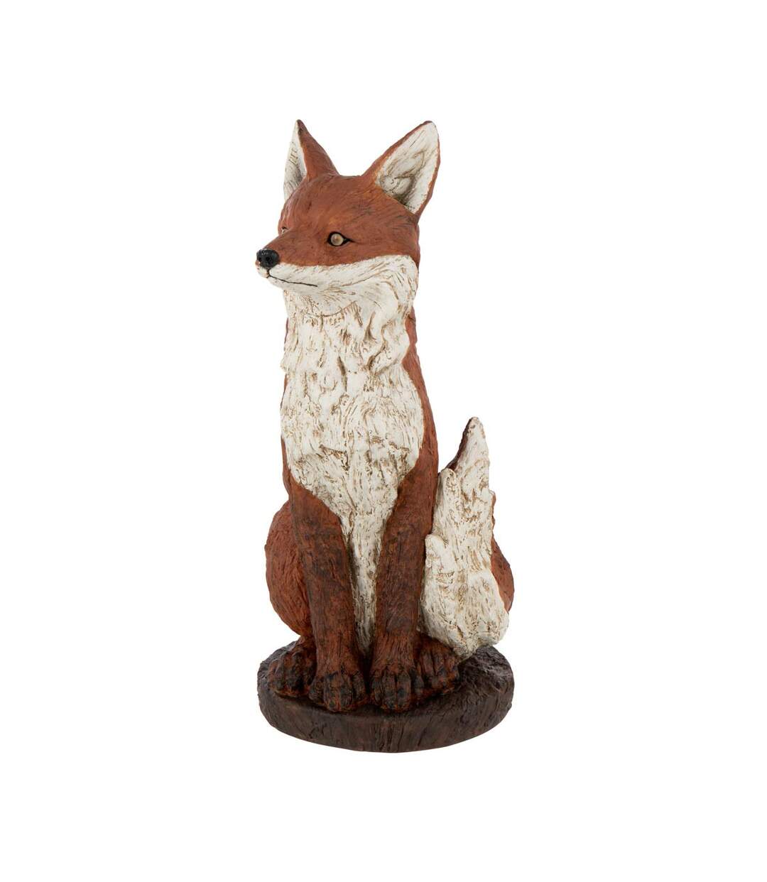 Statue Renard Assis Automn 52cm Rouille-2
