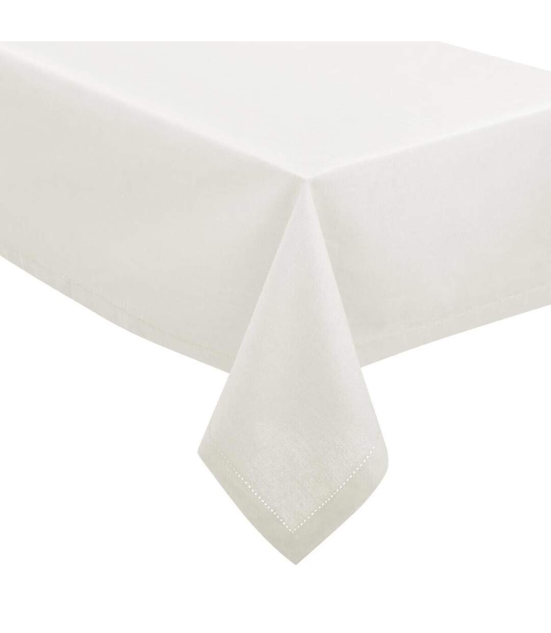 Nappe Rectangulaire Chambray 140x240cm Blanc-1