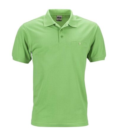 Polo homme poche poitrine - workwear - JN846 - vert citron