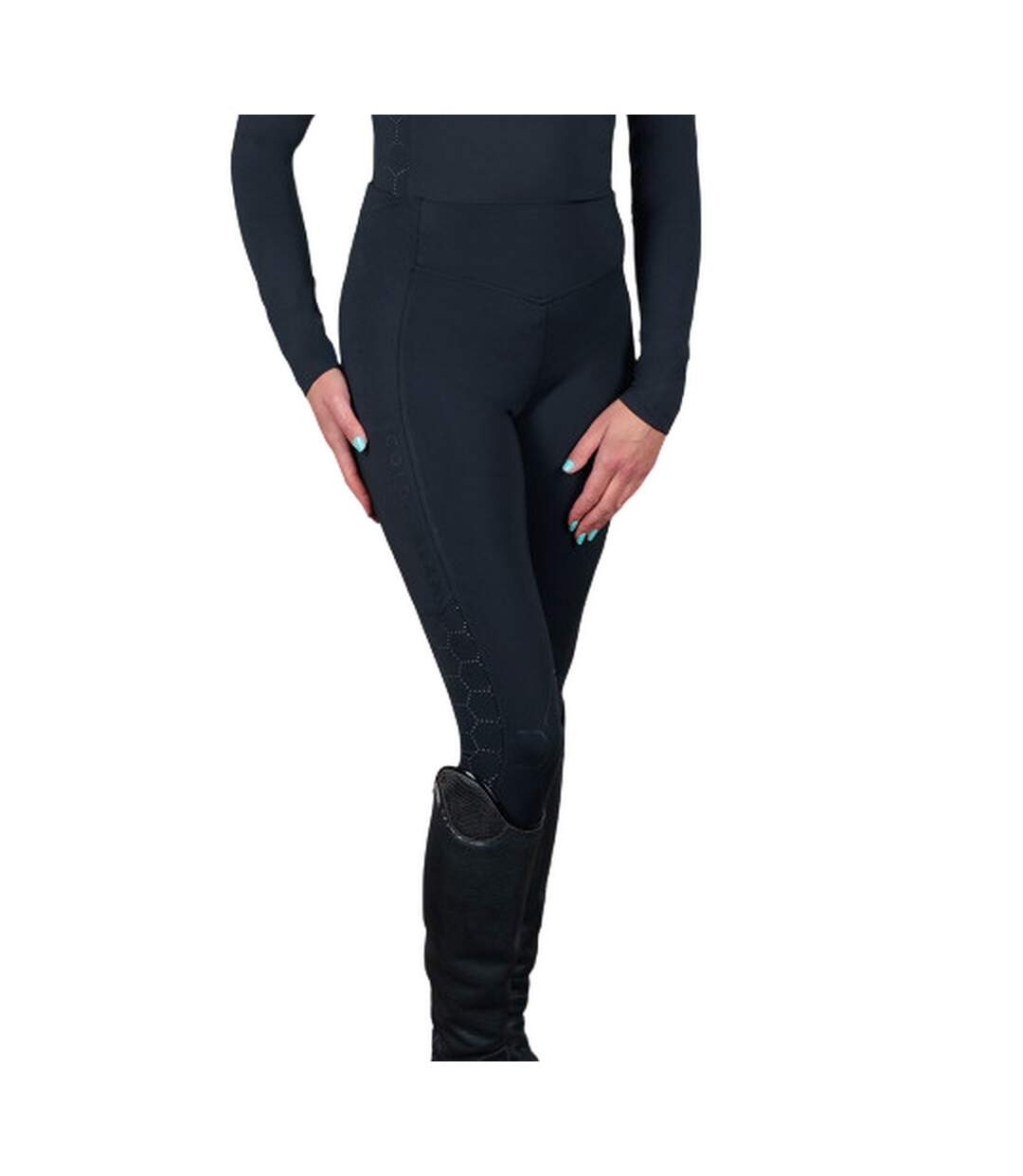 Collant d'équitation ecclaw elite compression femme noir Coldstream-1