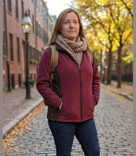 Veste Polaire Femme SENNA2 Bordeaux – Doublure Sherpa & Suédine