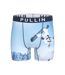 PULL IN Boxer Long Homme Microfibre BACKF Ciel Blanc