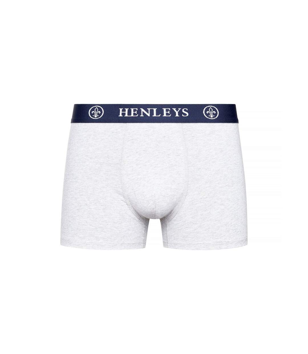 Pack Of 3  Mens Lionwing Assorted Designs Boxer Shorts  Multicoloured Henleys-4