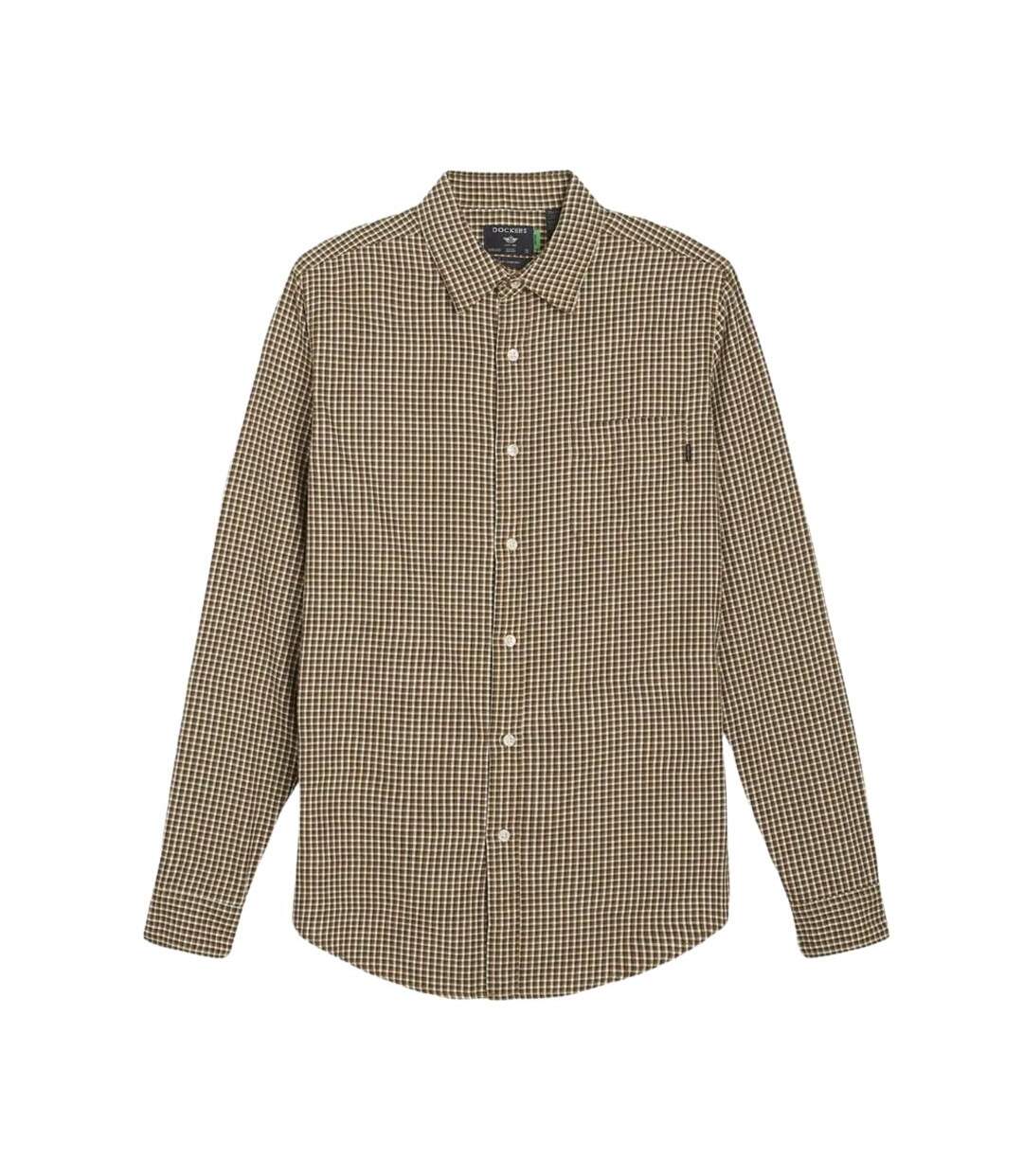 Chemise marron à motifs homme dockers woven-2