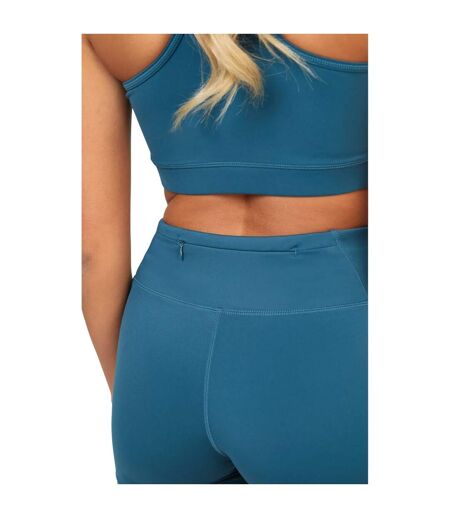 Womens/ladies essentials sports shorts teal SikSilk