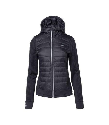 Womens/ladies Guelo Quilted Hybrid Jacket Black Iguana
