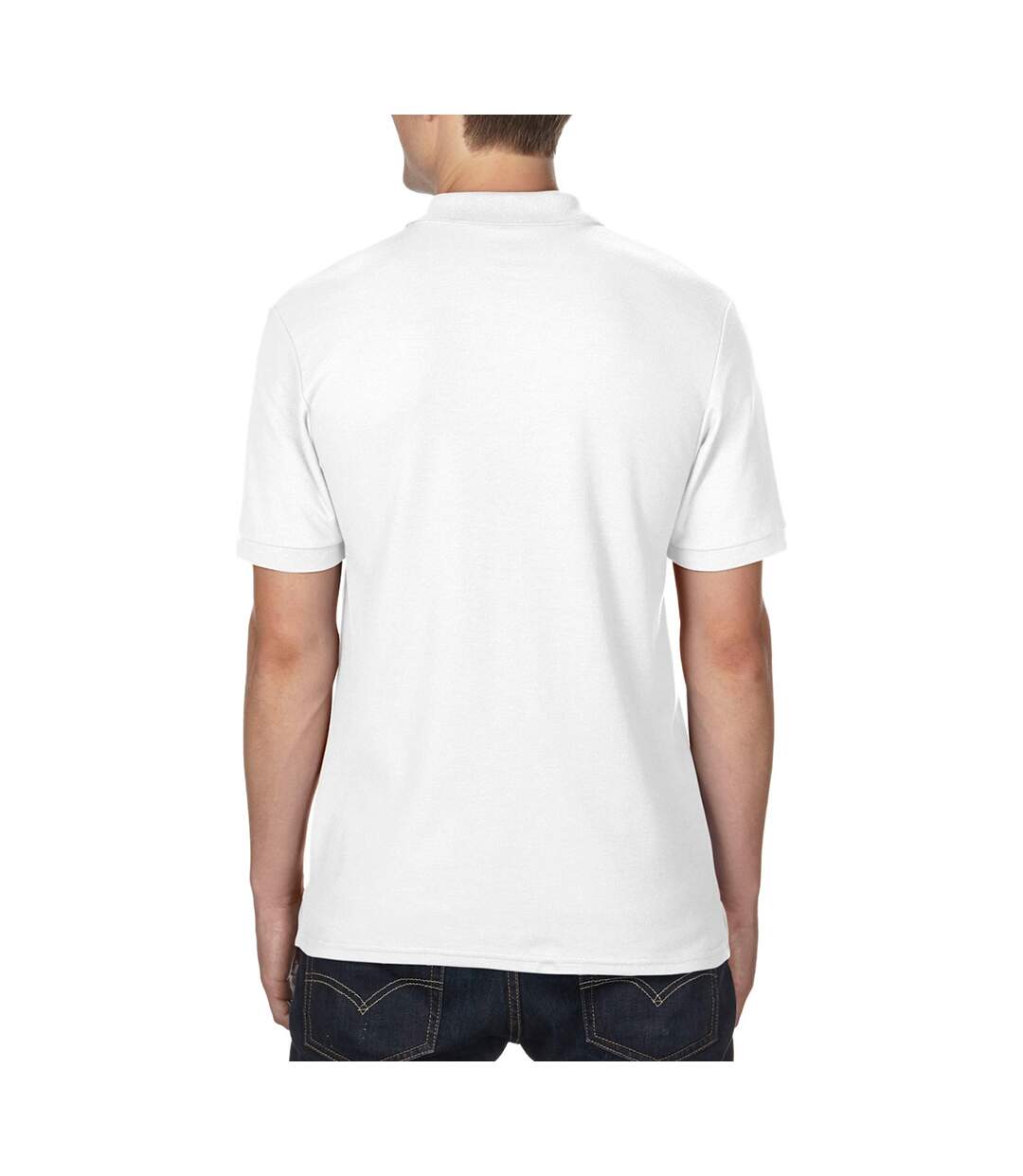 Gildan Mens DryBlend Adult Sport Double Pique Polo Shirt (White)